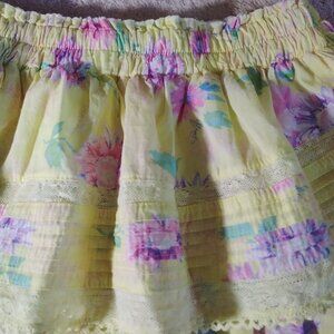 Loveshackfancy Bright Azalea Mini Skirt, Size 2